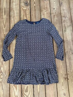Title: Tom Tailor Navy White Floral Pleated Long Sleeve Dress XL